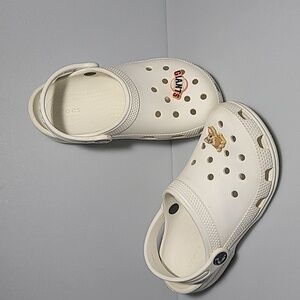 CROCS Kids Cream White Clogs with Toy Charms Size 13 Child